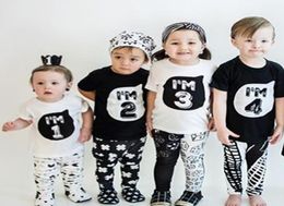 Child Summer Short Sleeve TShirt Kids White Black T Shirts For Baby Boy TShirt Girl Tops Tees 1 2 3 4 Years Birthday6059485