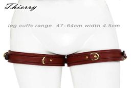 Thierry arrive Adjustable PU Leather Erotic leg Cuffs Restraints Bondage adult Sex Toy Restraints Sex Bondage SM toys 2106292577059