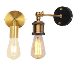 Vintage LED Wall lights 110V 220V E27 Metal Wall Lamps Home Decor Simple Single Swing Wall Lamp Retro Rustic Light Fixtures Lighti2983333