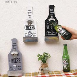 Decorative Objects Figurines Creative home hotel grill fish shop beer bottle opener creative storage box bar restaurant bottle opener wall decoration T240306