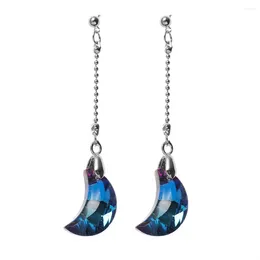 Stud Earrings ER-01051 Genuine Austrian Crystal Jewellery For Women 2024 Allergy-free Fashion Moon Christmas Gift Drop