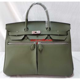 Genuine Leather Handmade Handbag Bk40 Tote Bags New 40cm Bag Lakis Leather Handbag Travel Bag Men's Handbaghave logo HB14
