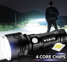 Hand pressure 300 meters irradiation waterproof high power flashlight rechargeable super bright longrange LED aluminum searchligh4063069