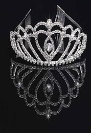 Bridal Headpieces With Rhinestones Wedding Jewellery Girls Crowns Birthday Party Performance Pageant Crystal Tiaras Wedding Accessor7077865