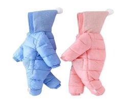 Jumpsuits Korean Version Baby Rompers Winter Coats Boys Girls Fashion Hooded Jumpsuit Thicken Warm Snowsuit Kids Climb Clothes5234536