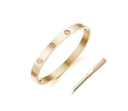 Classic Titanium Steel Clasp Style Lovers Bangles Bracelets for Women Men Couple Jewellery Femme Bracelet Pulseiras No Screw27816551415