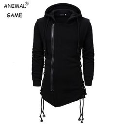 Mens Black Hipster Zipper Hoodies Sweatshirts Brand Hip Hop Casual Hooded Men Streetwear Hoody Tracksuits for Male 240301