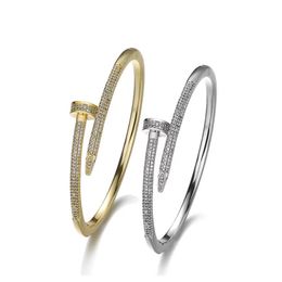 Designer Screw Braceletfor womenmen Fashion Luxury Jewelry Bangle Bracelets Rose Gold Silver Titanium Steel Diamond bangles Nail Bracelets for Men Women 16