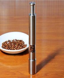 Stainless Steel Pepper Grinder Hand Salt Grinder Mills Silvery Thumb Push Salt Spice Sauce Mill Grind Stick Tool Kitchen Gadgets K3951440