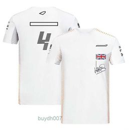 J5dw Men's Polos F1 Driver T-shirt Mens Team Uniform Short-sleeved Fan Clothing Casual Sports Round Neck Racing Suit Can Be Customizable