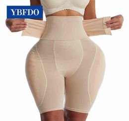 Garment Ybfdo Women High Waist Tummy Sexy Butt Lifter Postpartum Body Shaper Fake Ass Pad Hip Padded Panty Thigh Slimmer Underpant2368439