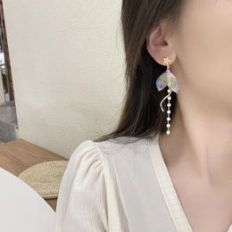 Dangle Earrings Star Asymmetric Fish Tail Light Wind Versatile