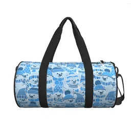 Duffel Bags Travel Bag Snowmen Gym Christmas Santa Oxford Sports Large Yoga Pattern Handbag Graphic Fitness For Men Women