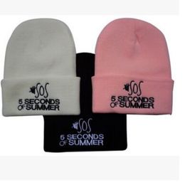 Whole-NEW Design 5 Seconds Of Summer 5SOS Beanies Hats Top Quality Fashion Men's Womens Winter Knitted Caps263W