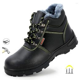 Boots Men's Plush Labour Protection Shoes Are Comfortable Wear-Resistant Anti-Smashing And Puncturing Work Protective