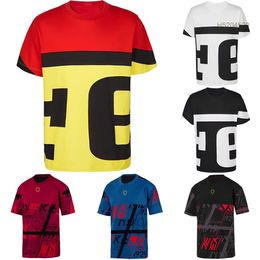 Men's Polos F1 T-shirt Formula 1 Team T-shirts Racing Fans Oversized Tops Summer Quick Dry Short Sleeve Outdoor Sport Shirt Motocross Jersey Customizable Itjh