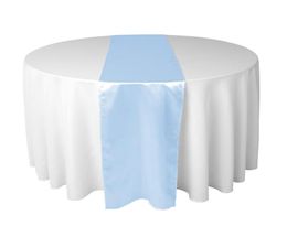 30 X 275 CM Light Blue Satin Table Runner For Wedding Reception or Shower6671728