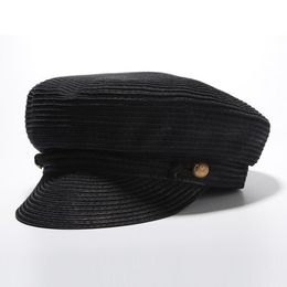 High Fashion Hats Sailor Cap Women Summer Sun Hat Caps Female Flat Top German Military Wide Brim281e
