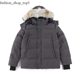 High Quality Mens Down Canada Jacket Jacket Big Wolf Fur Overcoat Clothing Style Winter Outerwear Outdoor Parka Canada 282