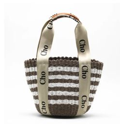 big bag designer fashion mifuko woody l size raffia tote bag men and women handbag woven leather bucket bags with letters summer a2