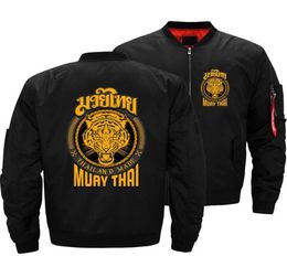 Drop Muay Thai Tiger Thailand Bomber Jacket Men Streetwear Hip Hop Winter Coats 3D Printed Thick Warm Jackets Hombre T20058163646