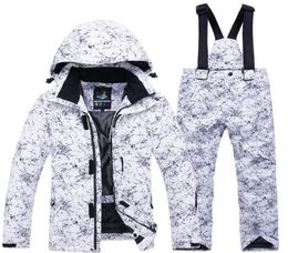 Boys Girls Windproof Thickened Winter Snowboarding Waterproof Kid Ski Suit Set Pocket Warm Jacket Pants Fashion Thermal Snow2707523