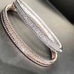 V Bracelet Fanjia High Edition Classic Versatile V Gold Thick Plated 18K Narrow Edition Single Row Diamond Bracelet Full Sky Star One Row Diamond Bracelet Female