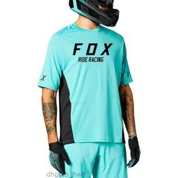 Kısa Kollu Bisiklet Gömlek Erkekler Fox Ride Riving Jersey Bisiklet Mtb Trikot Herren Downhill T Shirt MX DH Enduro Yol Bisiklet Giyim