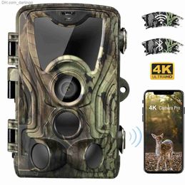 Hunting Cameras Hunting Cameras 4K Video Live Hunting Trail Camera 30MP WIFI801PRO Application Bluetooth Control Night Vision Photo Capture Camera Q240306