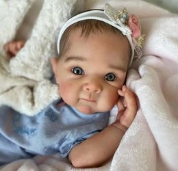 NPK 18inch Reborn Doll Kit Bettie Lifelike Unfinished Unpainted Fresh Colour Blank with cloth Body 240304