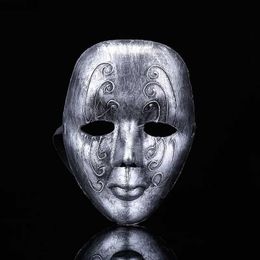 Designer Masks 1PC Retro Plastic Cosplay Halloween Photography Props Full Face Mask Masquerade Scary Party Toys Movie Adult Costumes Supplies