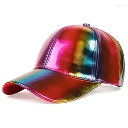 Ball Caps Shiny Hip-hop Fashion Trends In Summer Trendy Cap Unisex Laser Hat Joker.