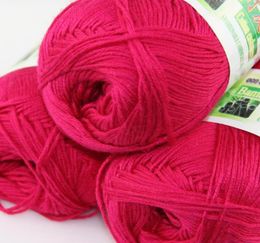 Multicolor optional Lot of 3 skeins Soft Natural Smooth Bamboo Cotton Yarn Knitting B9462690