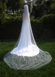 Custom Made 1 Layer White Ivory Bridal Accessories Veil wedding dresses bridal wedding veils With Comb DH69943664467
