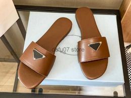 Slippers EEWF 2023 Top Quality luxuries designer Men Women Sandals Shoes Slide Summer Fashion Wide Flat Flip Flops 35-41H240306