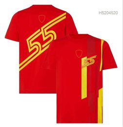 Men's Polos F1 Formula One Racing Suit Team Fan T-shirt Mens Short Sleeve Car Work Clothes Enlarged Customizable G09v