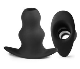 Hollow Silicone Anal Plug Anus Peep For Men Woman Prostate Massage Butt Plugs Enema Anal Beads Sex Toys4140385