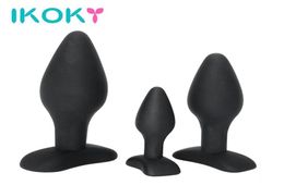 IKOKY Sexy Black Silicone Anal Plug Massage Adult Sex Toys For Women Man Gay Anal But Plug Set Buttplug Butt Plugs Sex Products S13663632