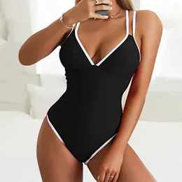 Women's Swimwear 2024 One Piece Swimsuit Women Solid Black Monokini Sexy Bathing Suit Swimming Female Brazilian Beach Wear Bodysuit