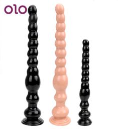 OLO Large Dildo Anus Backyard Anal Beads Prostate Massage Masturbation With Suction Cup Butt Plug Sex Toys For Woman And Men Y19103645382