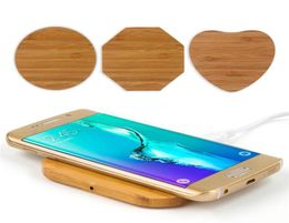 Portable Qi Wireless Charger Slim Wood Charging Pad For 12 8 X Max Phone Chargers s21 S6 S7 S9 S104482438
