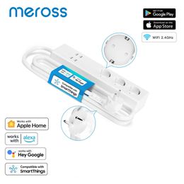 Meross HomeKit Smart Power Strip WiFi Surge Protector EUUK Plug Socket Support Siri Alexa Assistant SmartThings 240228