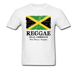 Reggae Jamaica Flag Tshirt Vintage Tops Men T Shirt Cotton Clothing O Neck Tees Summer Team Tshirt Custom White Shirts 2107065018548