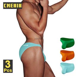 Underpants CMENIN 3Pcs Modal Sexy Mens Brief Underwear Bikini Gay Panties Jockstrap Slip Sexy Man Underpants Low Waist Solid Mens Briefs