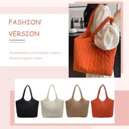 Evening Bags Quilted Female Tote Embroidery Thread Underarm Bag Large Capacity Fashion Nylon Elegant Soft Cotton-Padded For Weekend Vacation