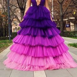 skirt 2022 Extra Lush Skirt Tiered Floor Length Full Tulle Women Skirts For Wedding Custom Fashion Gothic Skirt Tulle