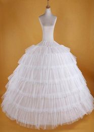 2019 White Petticoats Super Puffy Ball Gown Slip Underskirt For Adult Wedding Formal Dress New Large 7 Hoops Long Wedding Accessor1678128