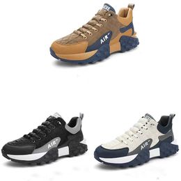 Casual shoes Lace up men shoes Travel leather sneaker lady Thick soled Running Trainers mens shoe platform gym sneakers size 39-45-46 With box Lace up shoes