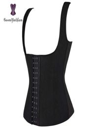 3 Hooks 4 Steel Boned Waist Cincher Shaper Breast lifter Shapewear Plus Size Latex Waist Trainer Vest Corset 886 Q0819288T6646441