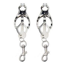 Bondage Gear Hard Clover Clips Games Sex Toys Adult Products For Women Metal Nipple Clamps Steel Breast